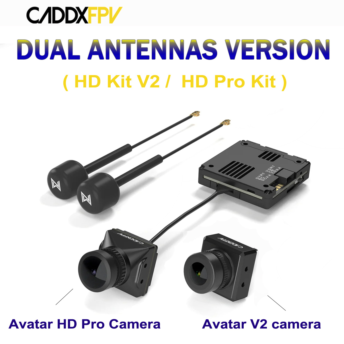 Walksnail Avatar Hd Pro Kit - Caddx Walksnail Avatar Versão com Antenas