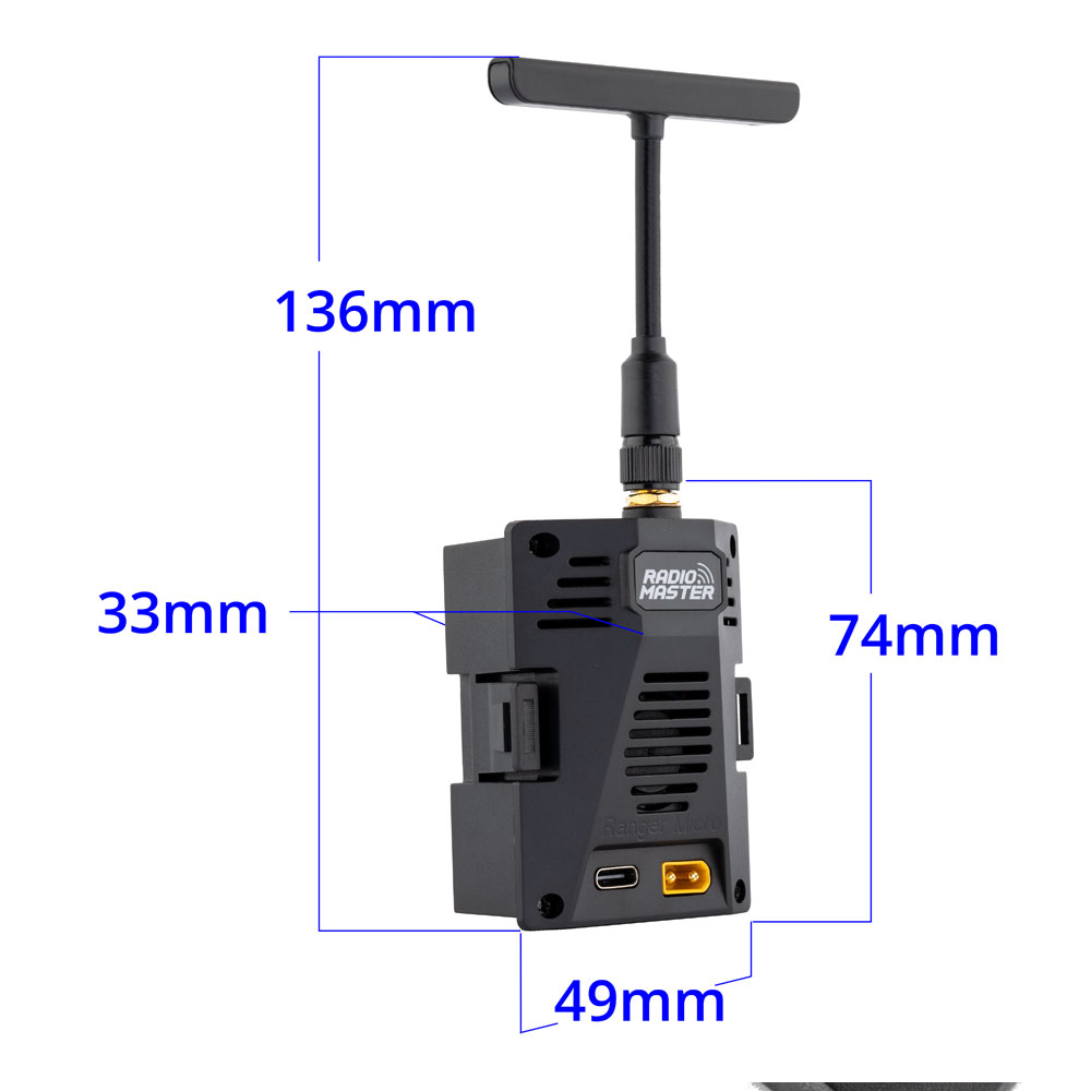 Módulo RF Compacto Externo Rad - Radiomaster Ranger 2.4Ghz Elrs Module avaliação e preço