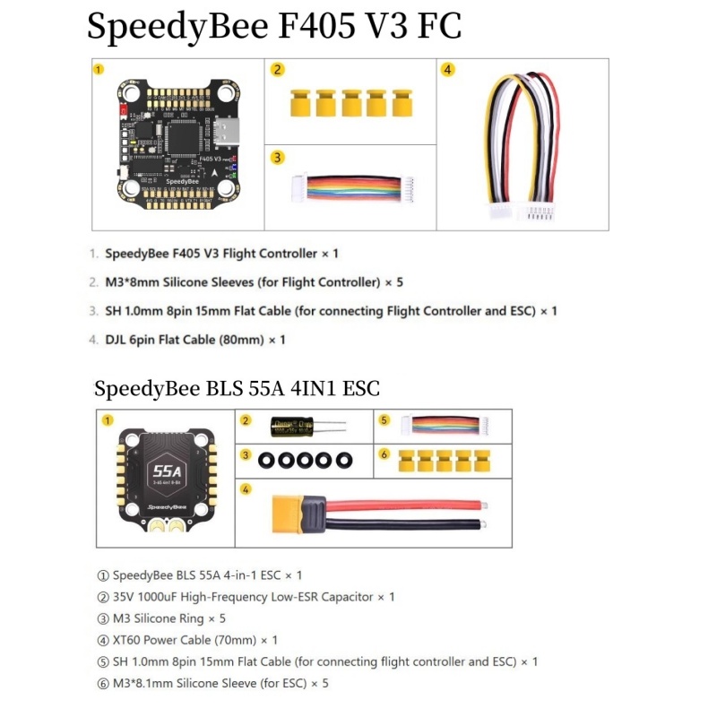 SpeedyBee F4 F405 V4 55A BLS 3 - Speedybee F405 V4 Bls 55A Stack avaliação e preço